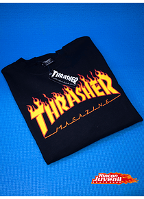 Poleron Thrasher  Flame Logo  Black