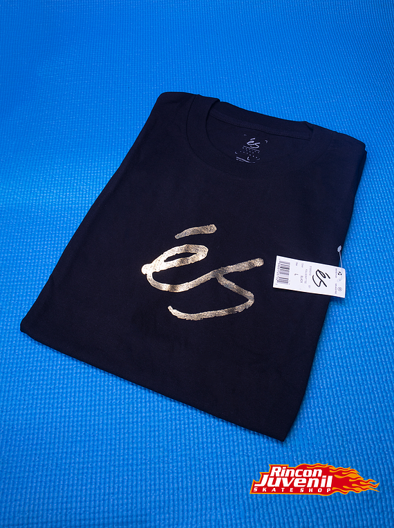 Polera Es Foil Script Black