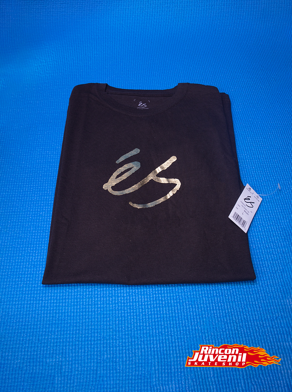 Polera Es Foil Script Brown 