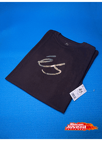 Polera Es Foil Script Brown 