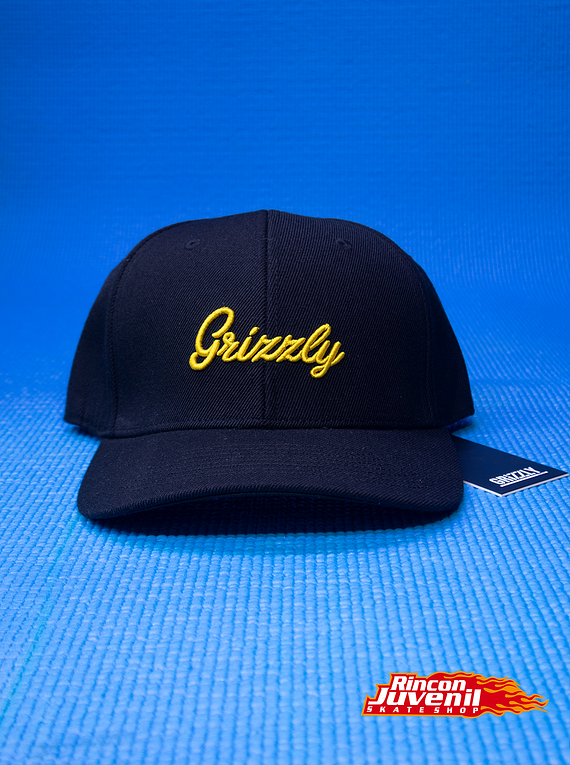 Gorro Grizzly Script  Black/ Yellow Snapback