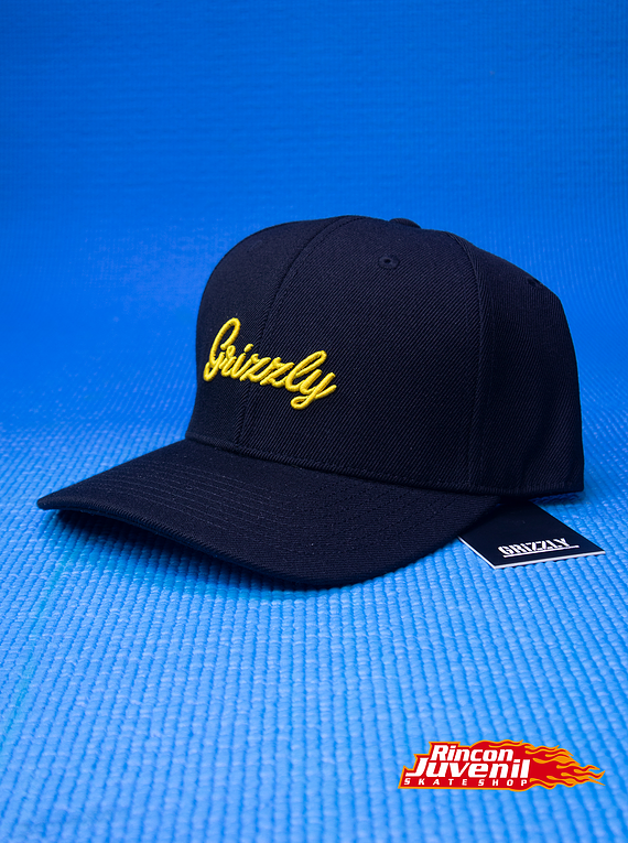 Gorro Grizzly Script  Black/ Yellow Snapback