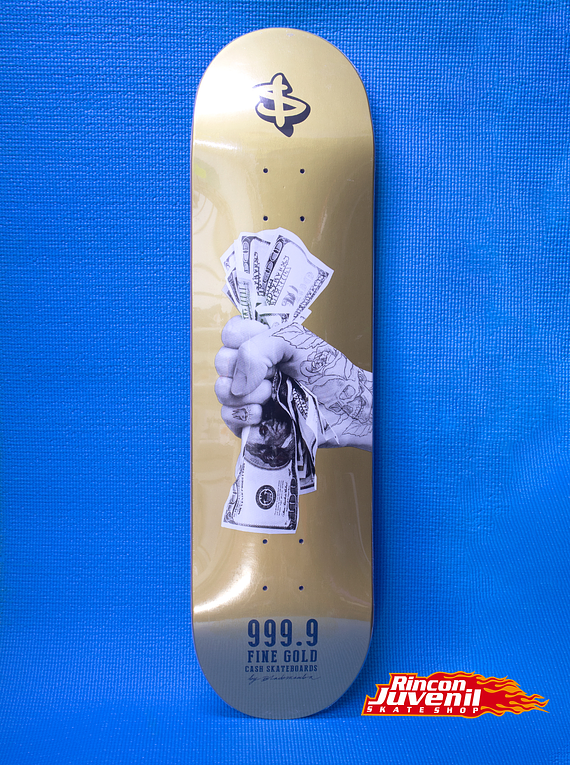 Tabla Skate Cash 999.9 Dorado Medida 8.25