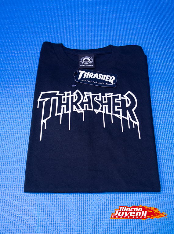Polera Thrasher One Liner Black