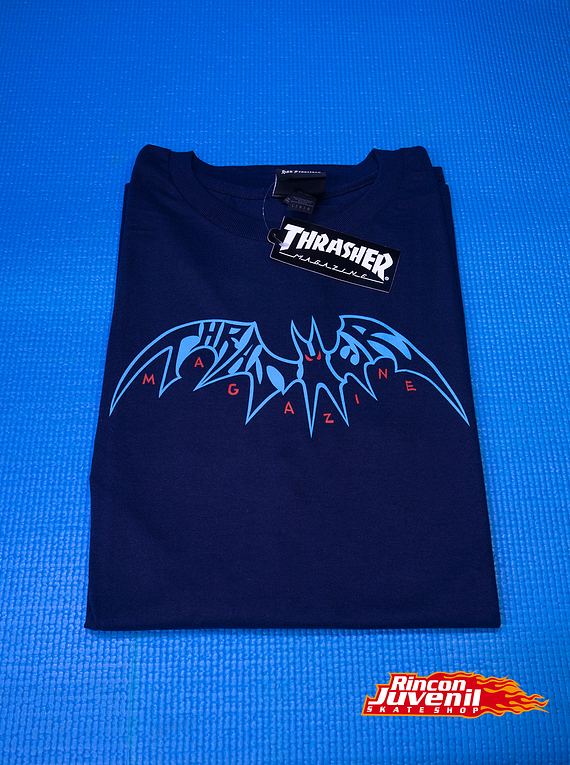 Polera Thrasher  Sky Ray by Neckface Navy 
