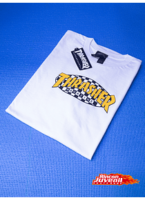 Polera Thrasher Checkered Oval White