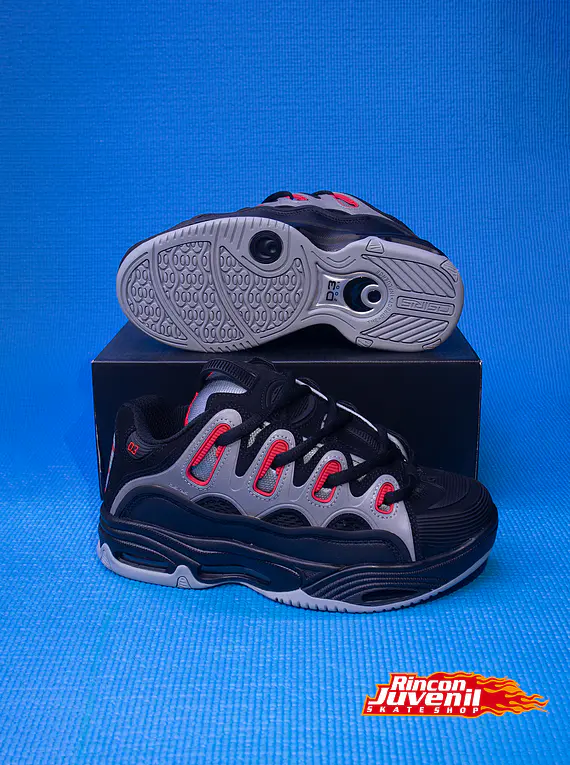 Zapatillas Osiris D3 2001  Black /Grey/Red