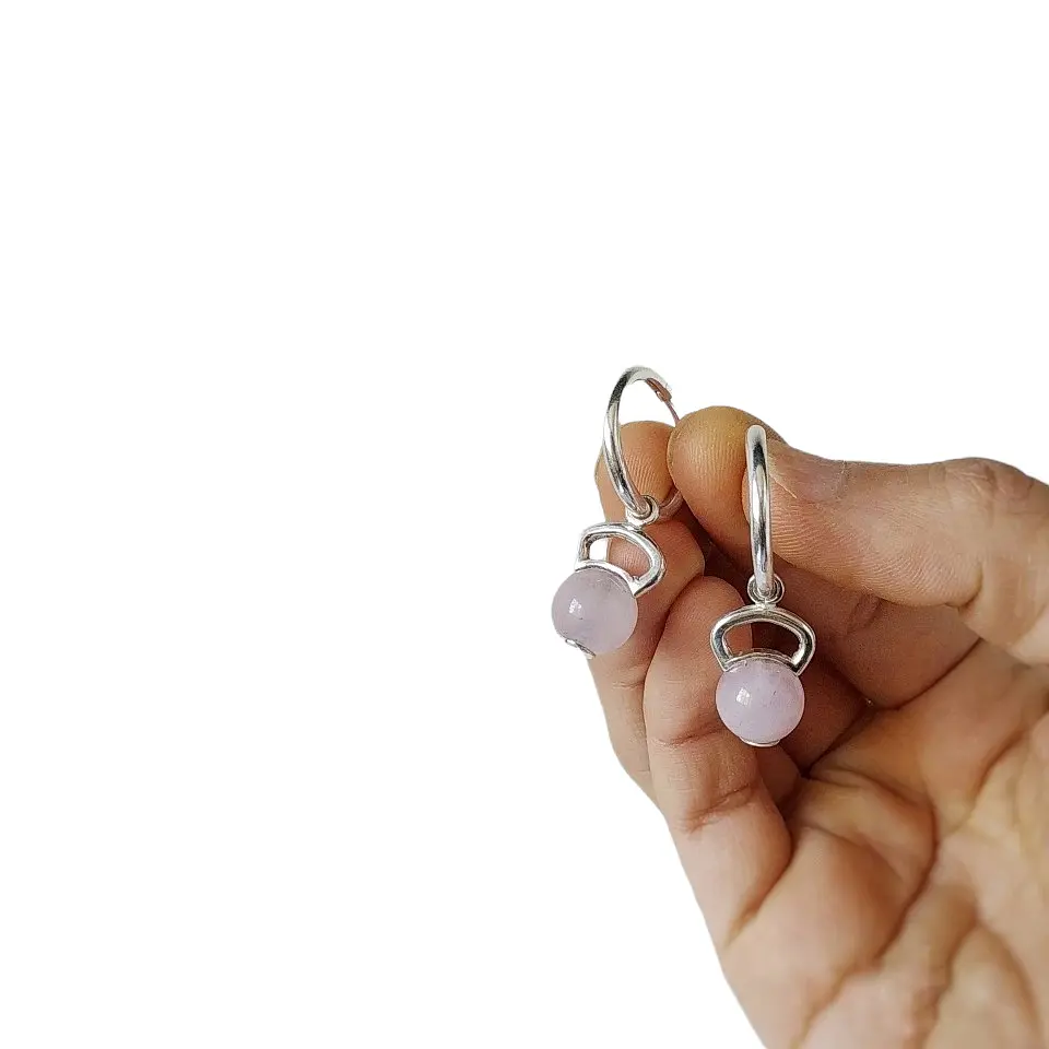 Argollas Kettlebell Romi Cuarzo Rosado 3