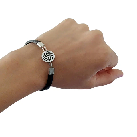 PULSERA CUERO VOLEIBOL REL