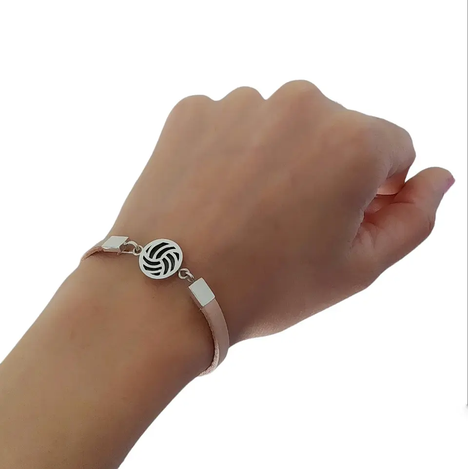 PULSERA CUERO VOLEIBOL REL 2