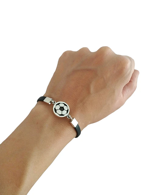PULSERA CUERO FÚTBOL REL 