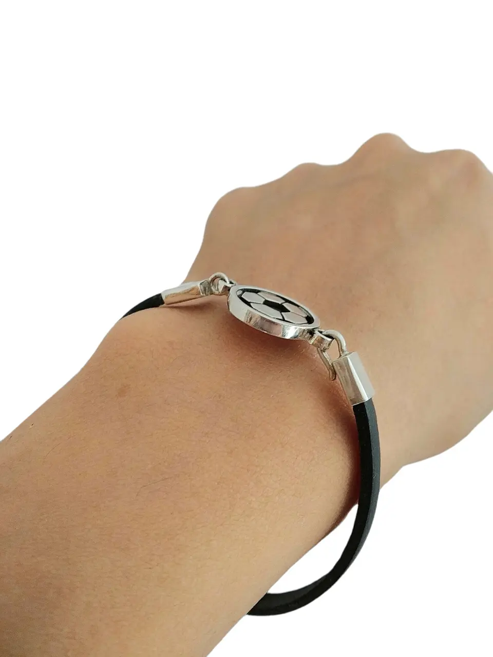 PULSERA CUERO FÚTBOL REL  3