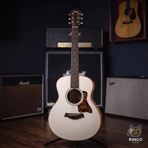 Guitarra electroacústica GS MINI E Special edition Trans White