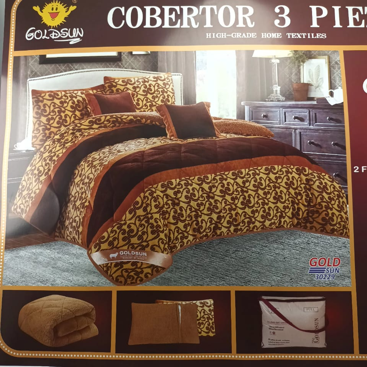 COBERTOR 3 PIEZAS GOLDSUN 30229