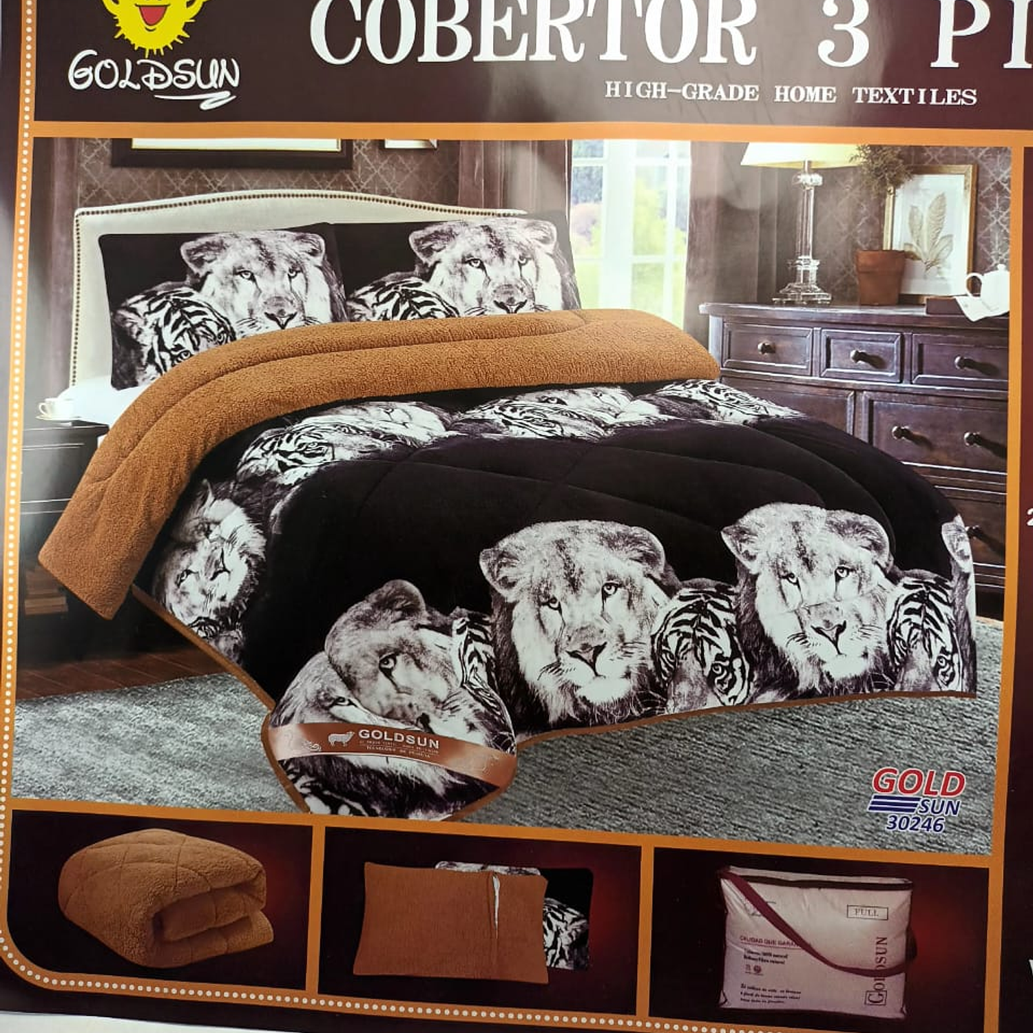 COBERTOR 3 PIEZAS GOLDSUN 30246