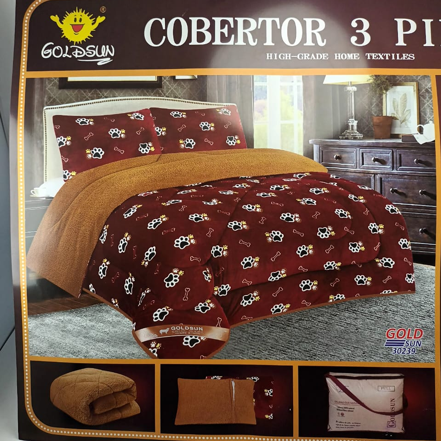 COBERTOR 3 PIEZAS GOLDSUN 30239