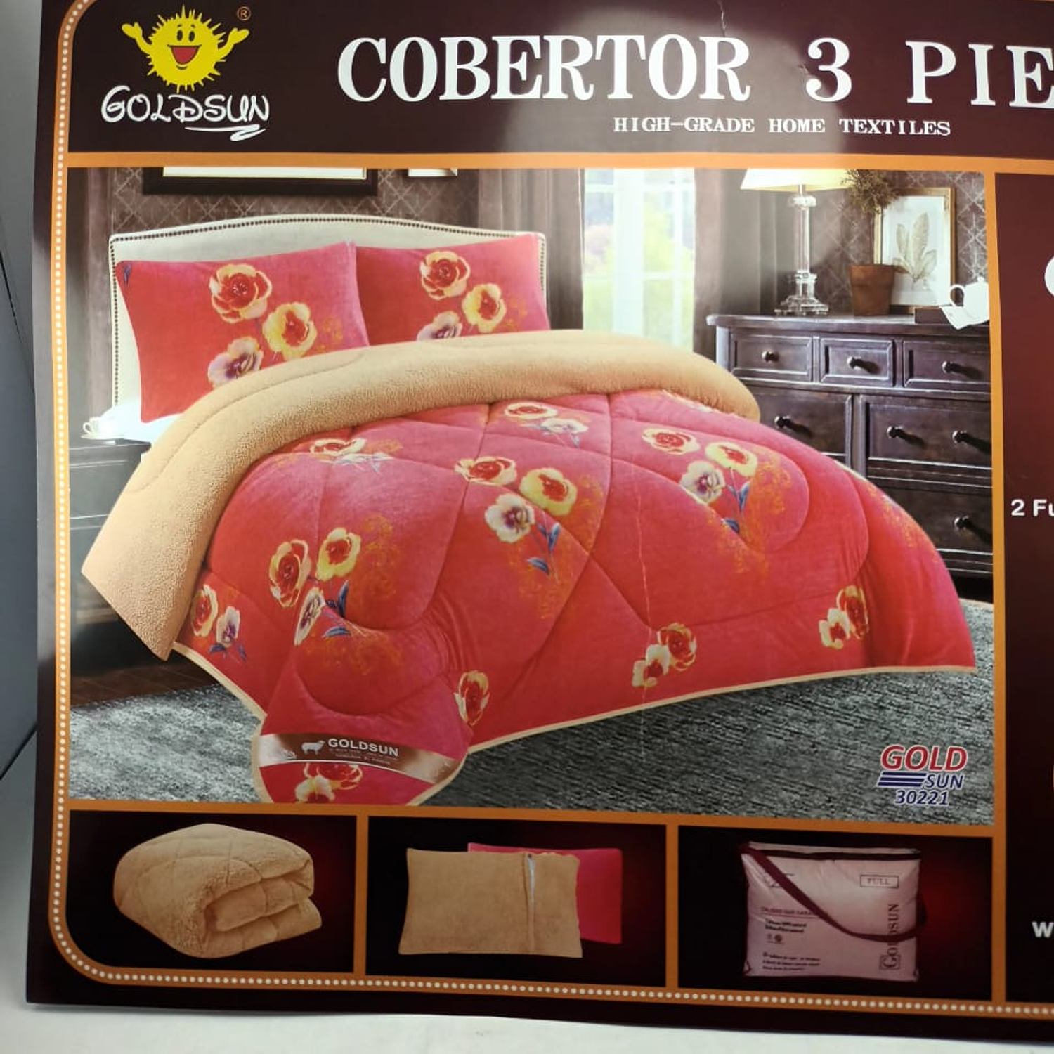 COBERTOR 3 PIEZAS GOLDSUN 30221