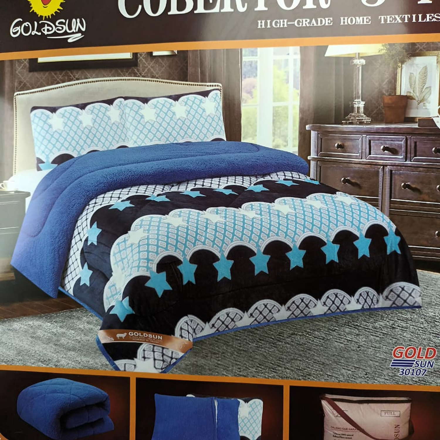 COBERTOR 3 PIEZAS GOLDSUN 30107