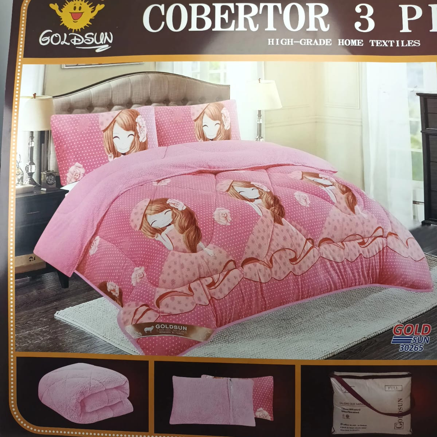 COBERTOR 3 PIEZAS GOLDSUN 30265