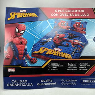 COBERTOR 5 PIEZAS TRUELOVE SPIDERMAN 220C