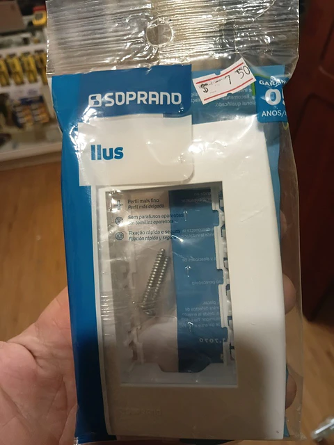 Placa 4x 2 3 módulos Soprano