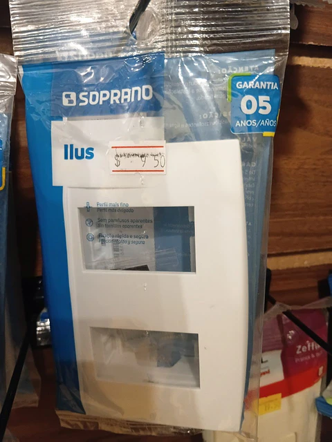 Placa 4x2 2 módulos Soprano 
