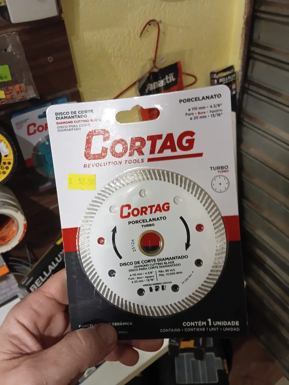 Disco de corte diamantado para porcelanato Cortag  1