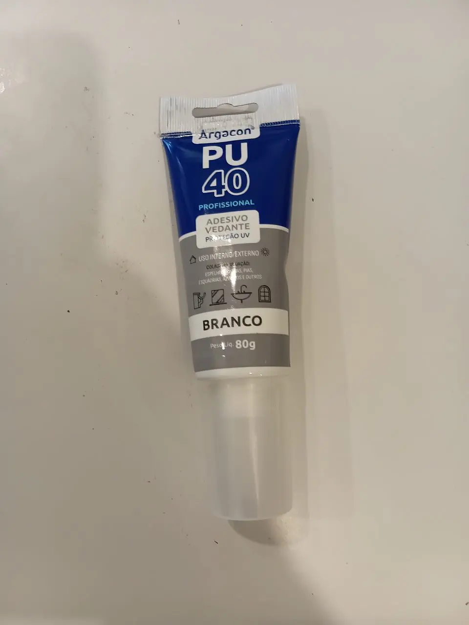 Selante PU 40 branco 80g Argacon 1