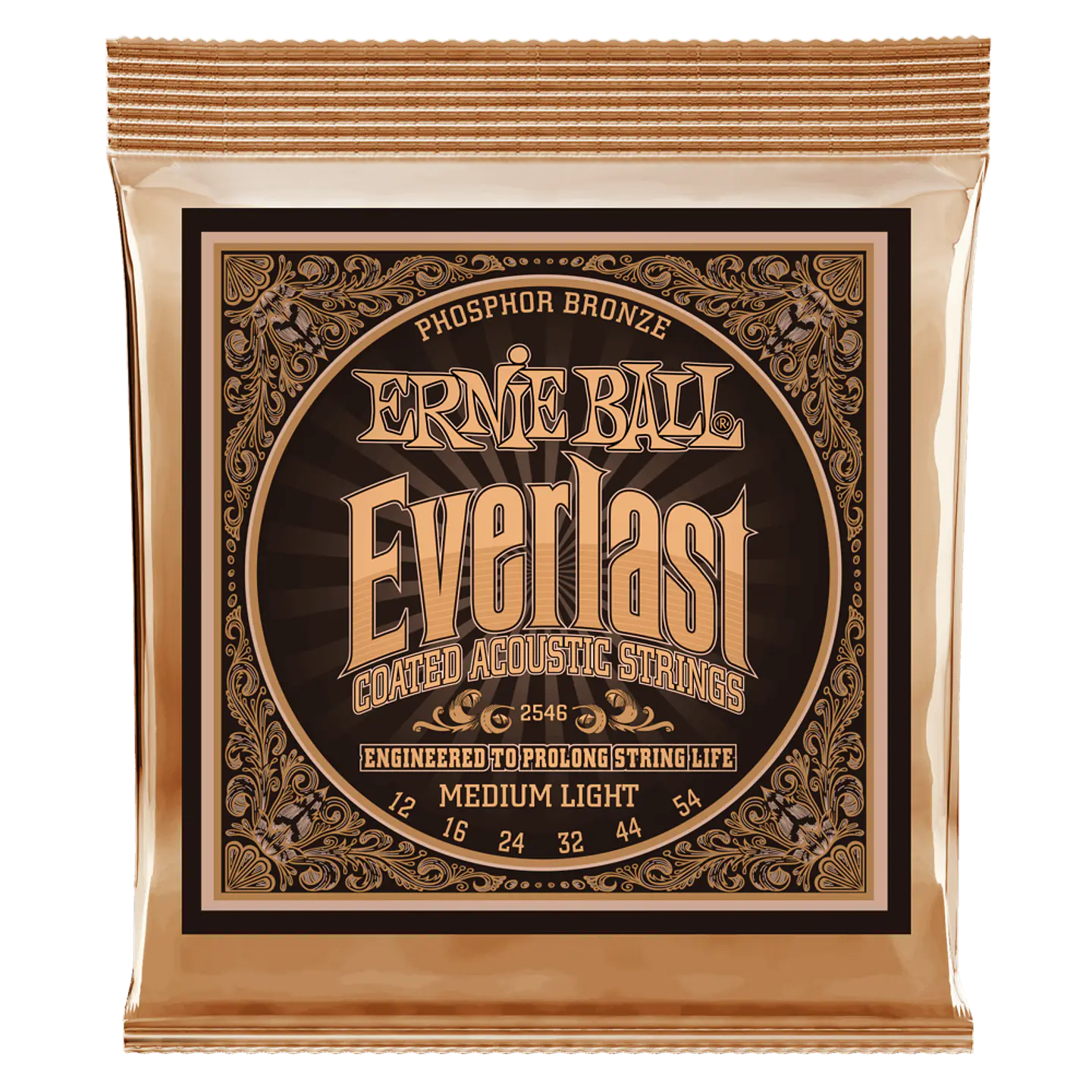 Cuerdas guitarra acústica Ernie Ball 2546 Everlast Phosphor Bronze Medium Light 12-54 1