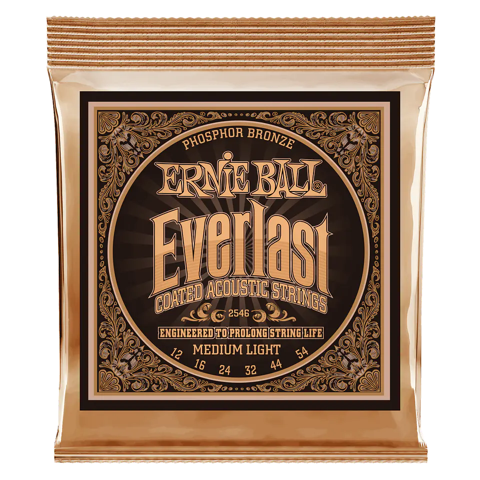Cuerdas guitarra acústica Ernie Ball 2546 Everlast Phosphor Bronze Medium Light 12-54 1