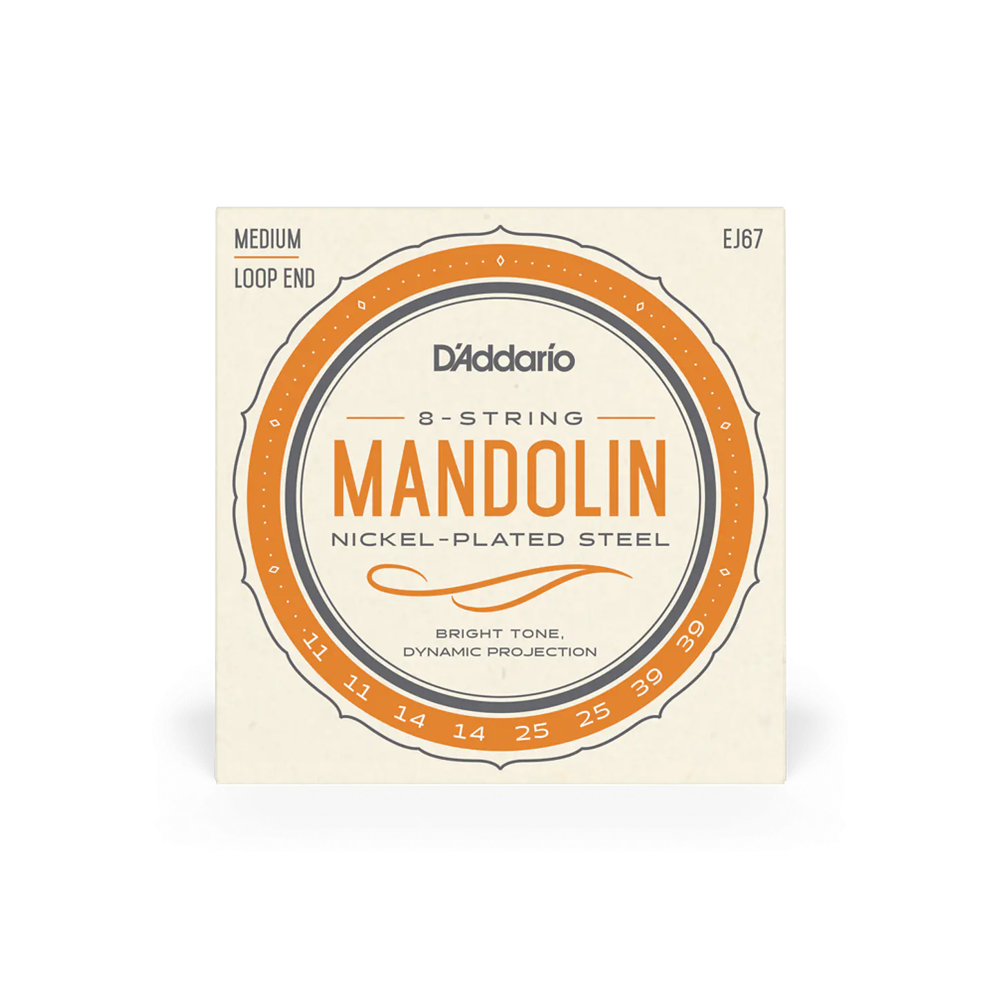 Cuerdas de Mandolina D'Addario EJ67 (11-39 Medium) 1