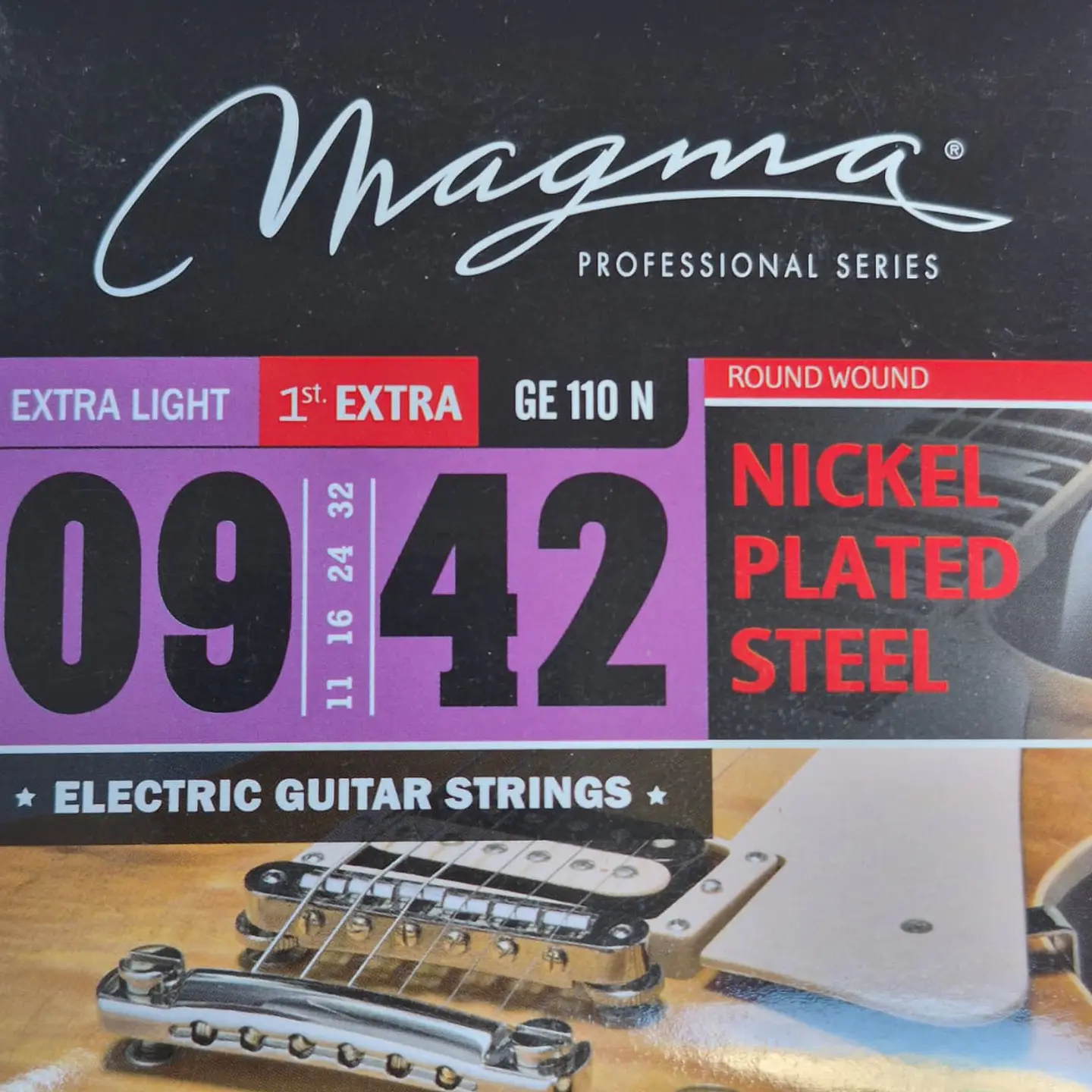 Cuerdas guitarra eléctrica Magma GE110N (09-42 Super Light) 1