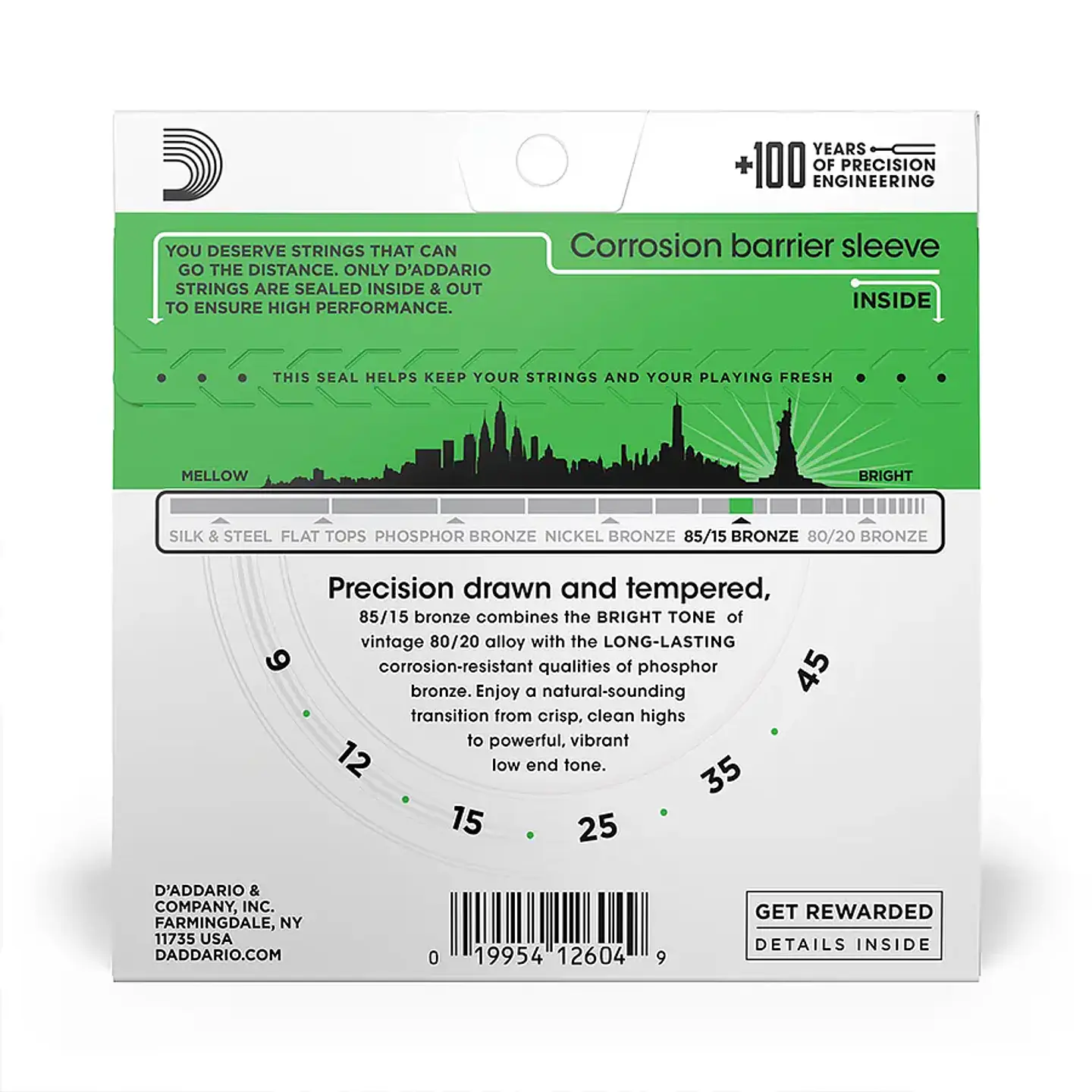 Cuerdas guitarra acústica D'Addario EZ890 (09-45 Super Light) 2