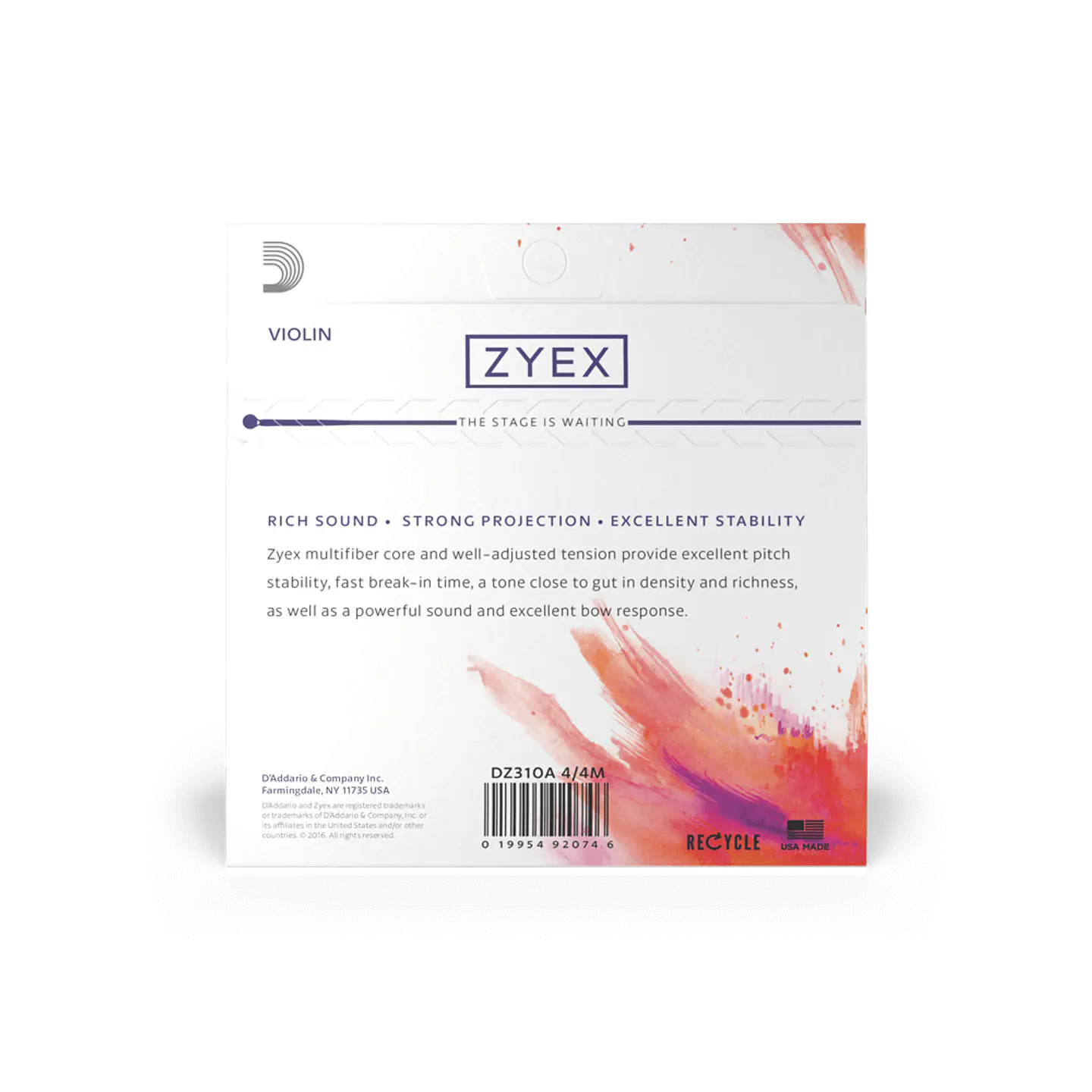 D'Addario Zyex DZ310A 4/4M 2
