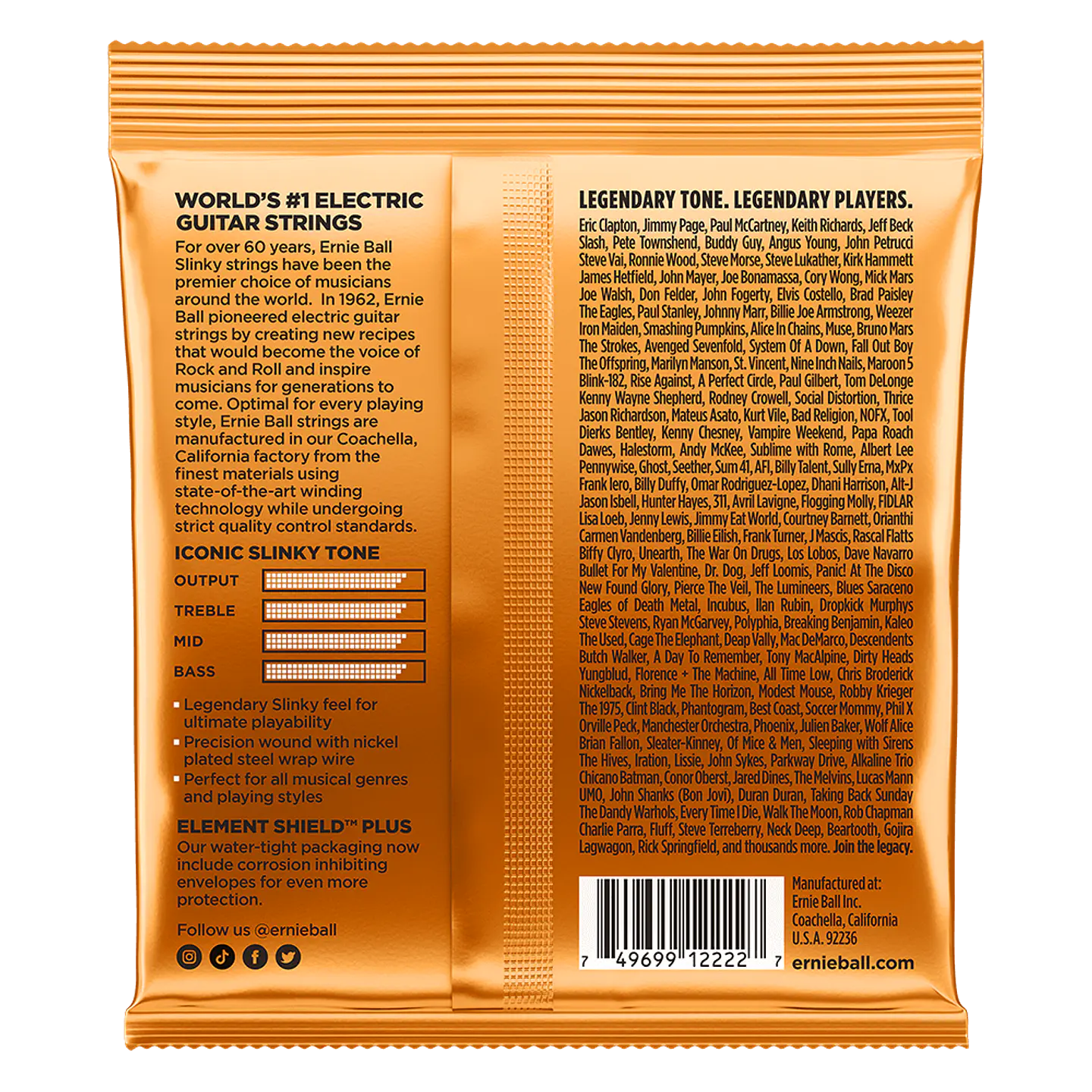 Cuerdas guitarra eléctrica Ernie Ball Hybrid Slinky 09-46 (P02222) 2