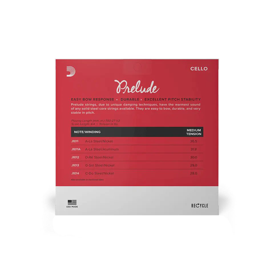 D’Addario Prelude Cello J1010 4/4M 2