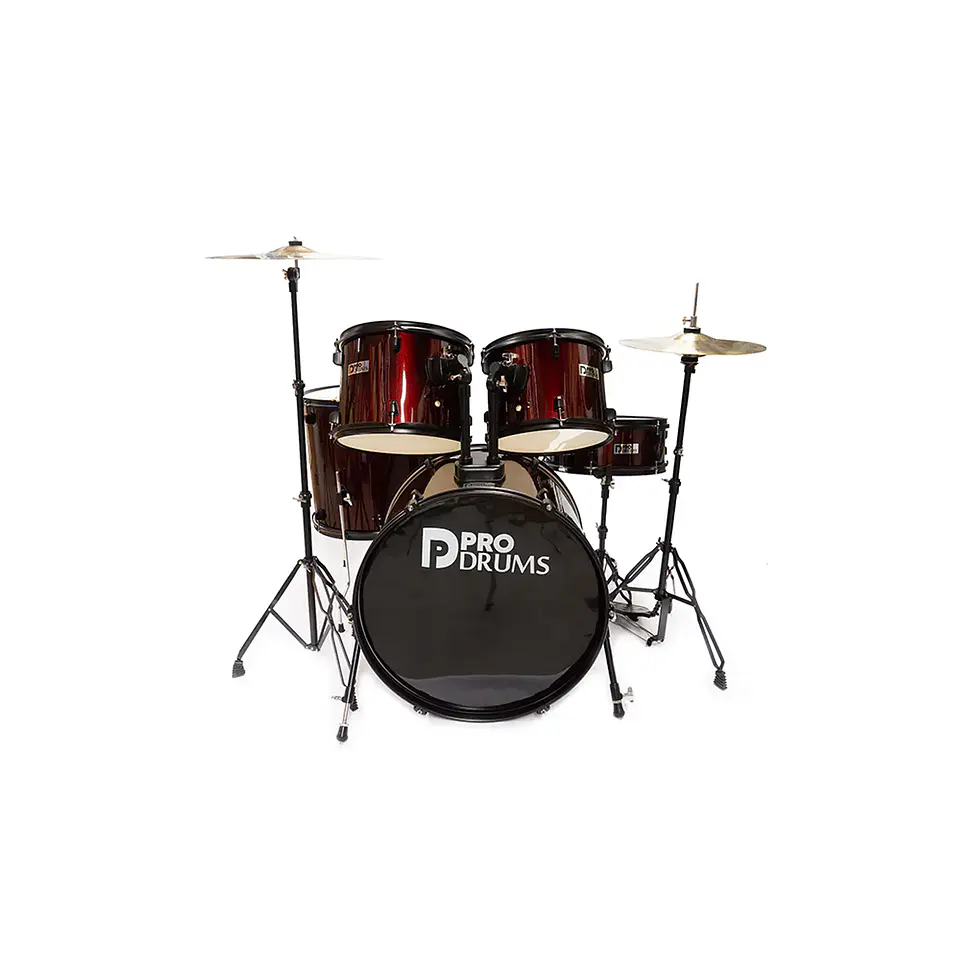 Batería Adulto Pro Drums PRD05-WR Vinotinto | 5 Piezas | Risonanza 1