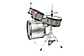 Batería Junior Pro Drums PRD03-SV Plateada | Para Niños | Risonanza - Miniatura 2