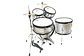 Batería Junior Pro Drums PRD03-SV Plateada | Para Niños | Risonanza - Miniatura 3