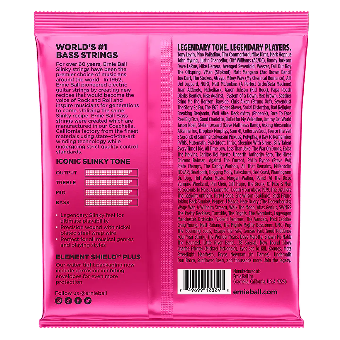 Cuerdas para bajo Ernie Ball SuperSlinky Bass 5 40 - 125 2