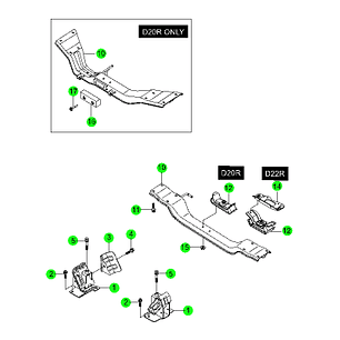 SOPORTE MOTOR DERECHO E IZQUIERDO SSY STAVIC 2.0 ORIGINAL