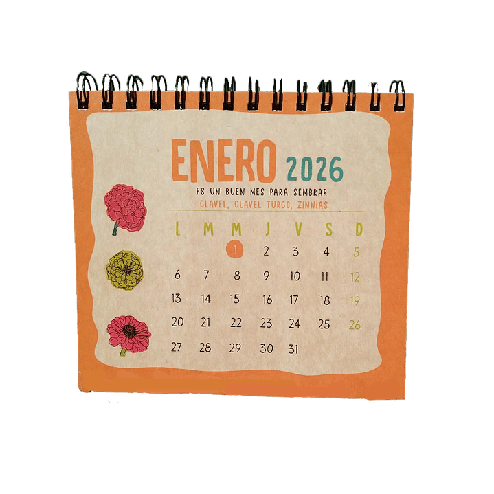Calendario Base Dura y Papel Semilla 2026 1