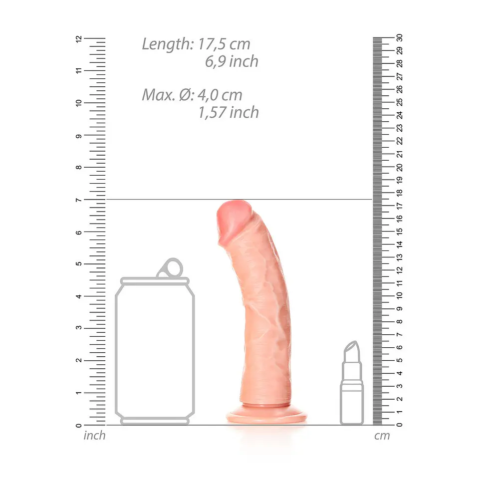 Dildo Curved Realistic 6 /15.5 CM Flesh Realrock 6