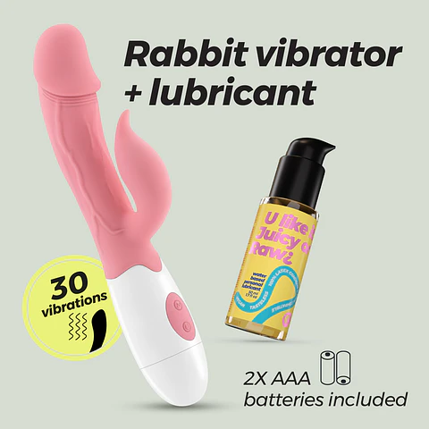 Vibrador com Estimulador de Clitóris Mochi e Lubrificante à Base de Água Incluído Crushious