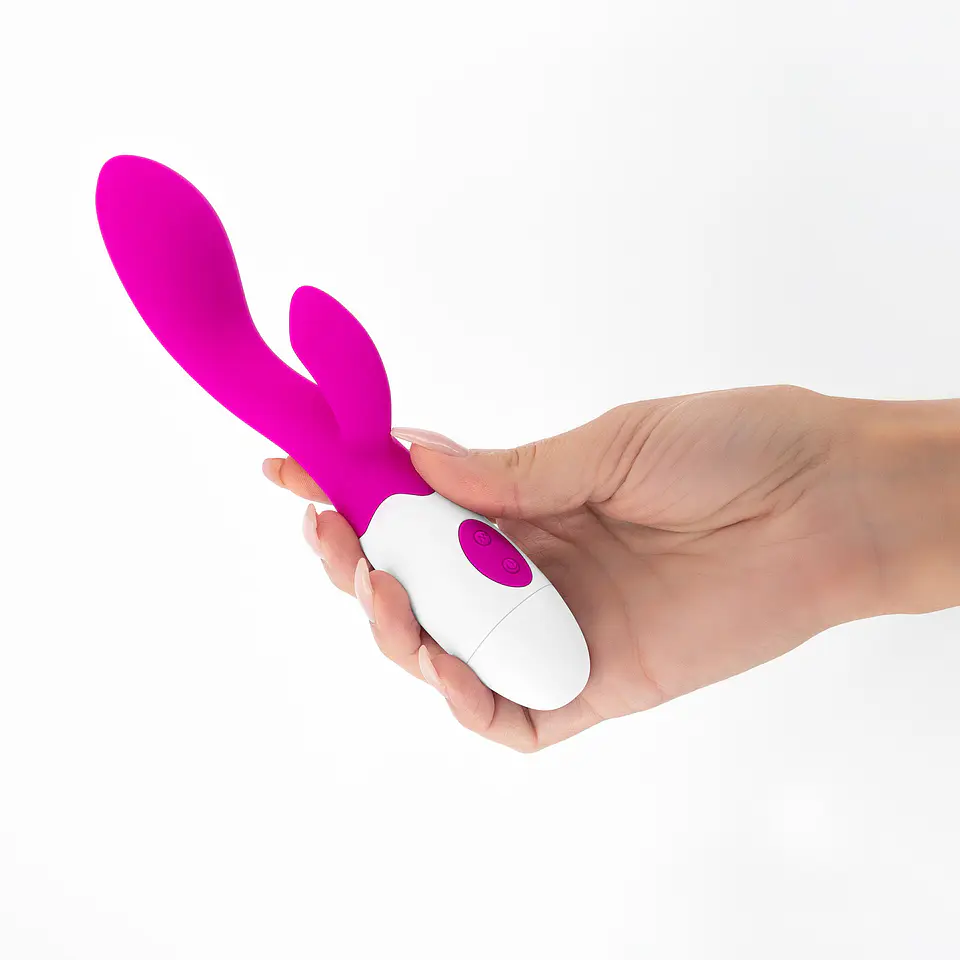 Vibrador com Estimulador de Clitóris Cherie e Lubrificante à Base de Água Incluído Crushious 5