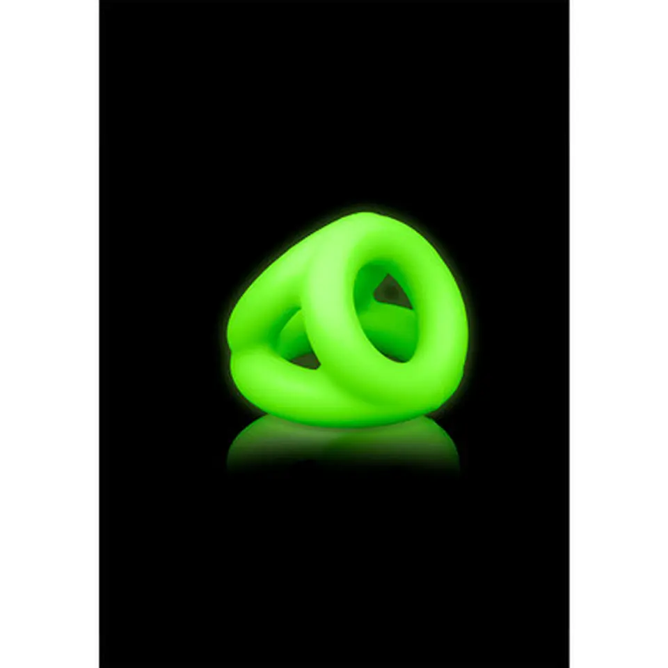Anel para o Pénis e Testículos Fluorescente Glow In the Dark Ouch! 1
