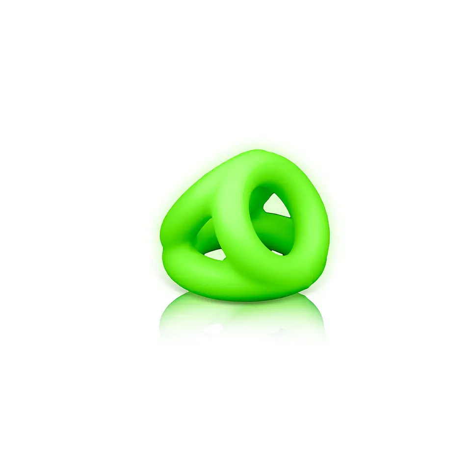 Anel para o Pénis e Testículos Fluorescente Glow In the Dark Ouch! 4