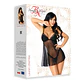 Camisa de Noite e Tanga Lauren Preta Beauty Night Fashion - Thumbnail 6