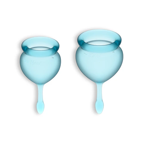 Conjunto de 2 Copos Menstruais Feel Good Satisfyer Claro