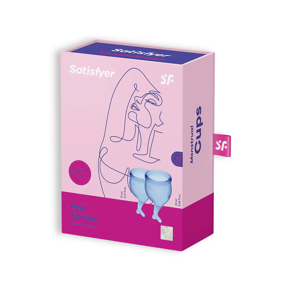 Conjunto de 2 Copos Menstruais Feel Secure Satisfyer Escuro 3